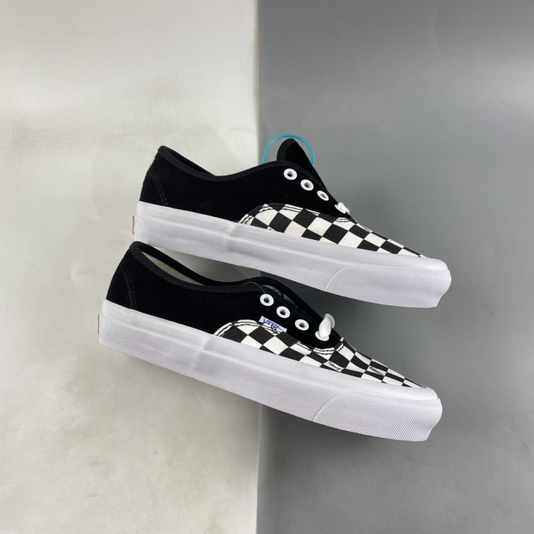 VANS VAULT OG AUTHENTIC LX black and white checkerboard color matching low-top canvas men's and women's shoes VN0A45JJVQA