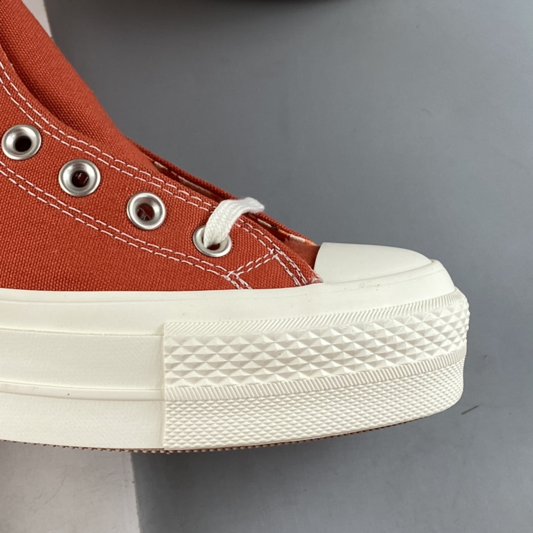 P160 Converse Chuck All Star Peaches 匡威落日橘红色高帮桃子刺绣厚底增高帆布鞋 AO3175C