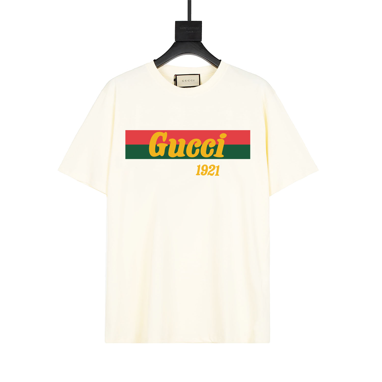 GUCCI 20ss nueva temporada primavera/verano con estampado, camiseta de manga corta hecha a mano. Nueva temporada primav…
