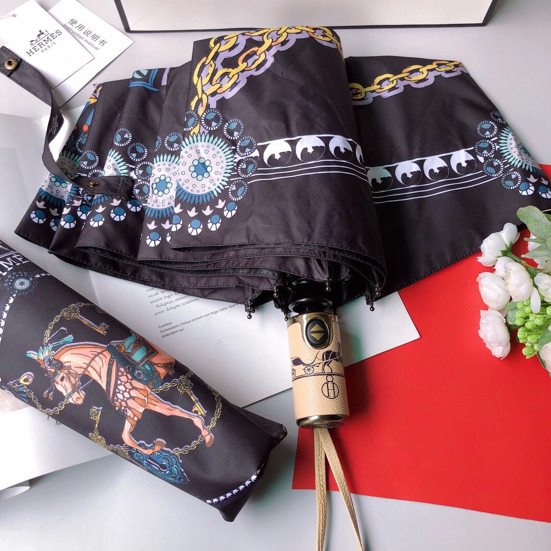 爱马仕Hermès高端奢华的圆筒包装年度最新火爆单品极品H家自动伞重磅呈现以其精湛的工艺技术和源源不断的