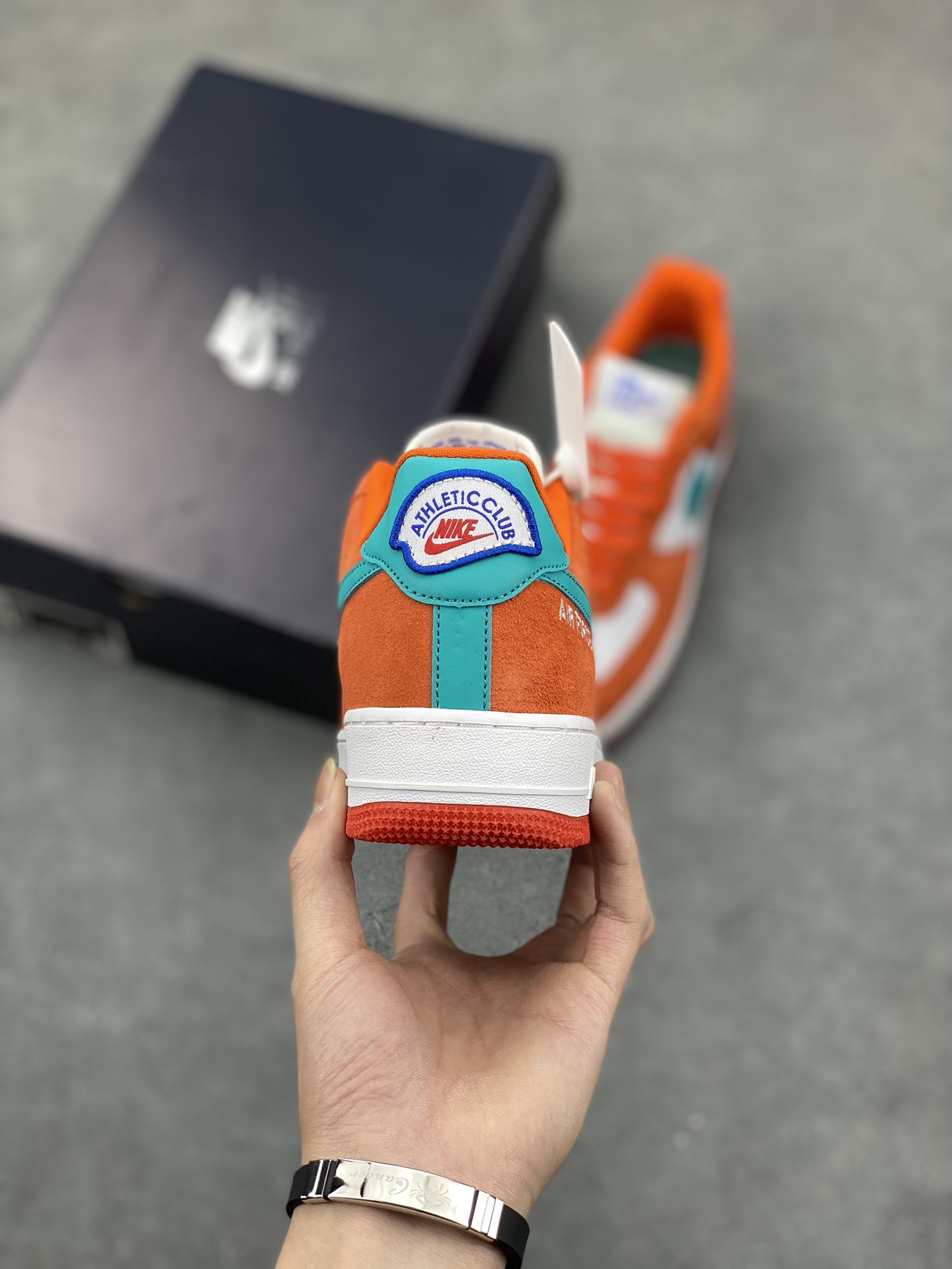 Nike Air Force 1 '07 Low Orange/Teal Athletic Club Casual Shoes DH7568-800 5 i1675973584 2552 3