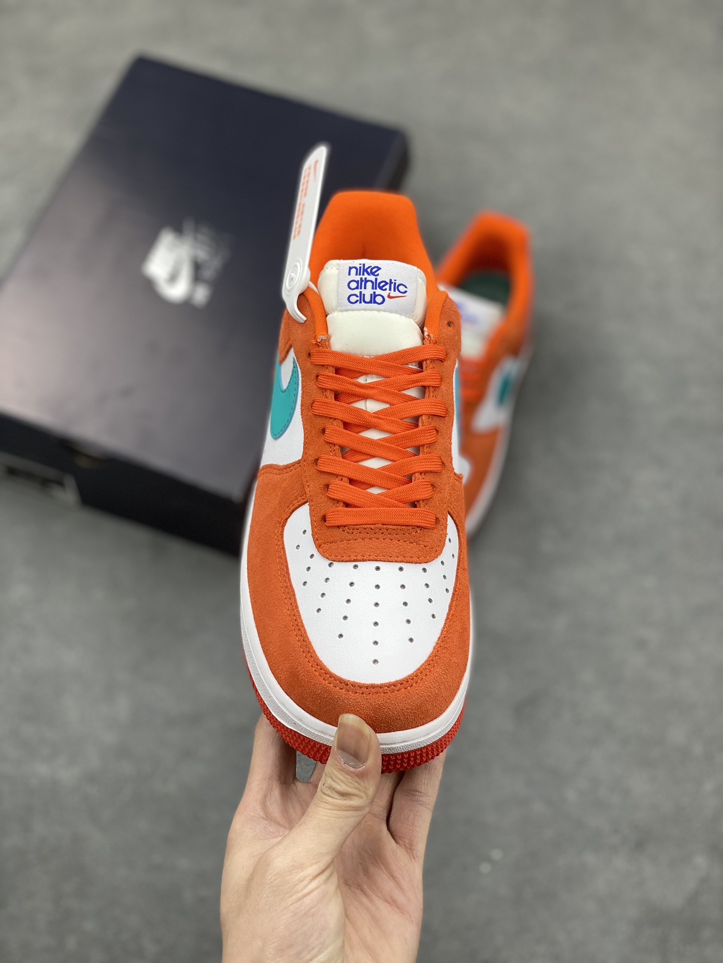 Nike Air Force 1 '07 Low Orange/Teal Athletic Club Casual Shoes DH7568-800 3 i1675973584 3867 1