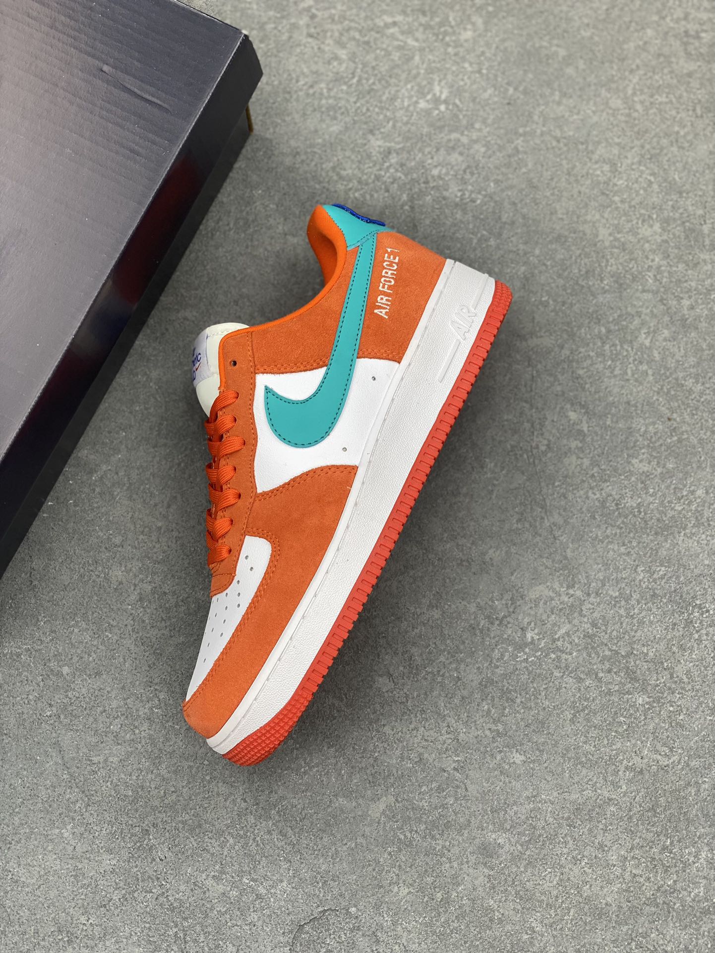 Nike Air Force 1 '07 Low Orange/Teal Athletic Club Casual Shoes DH7568-800 8 i1675973584 6825 6