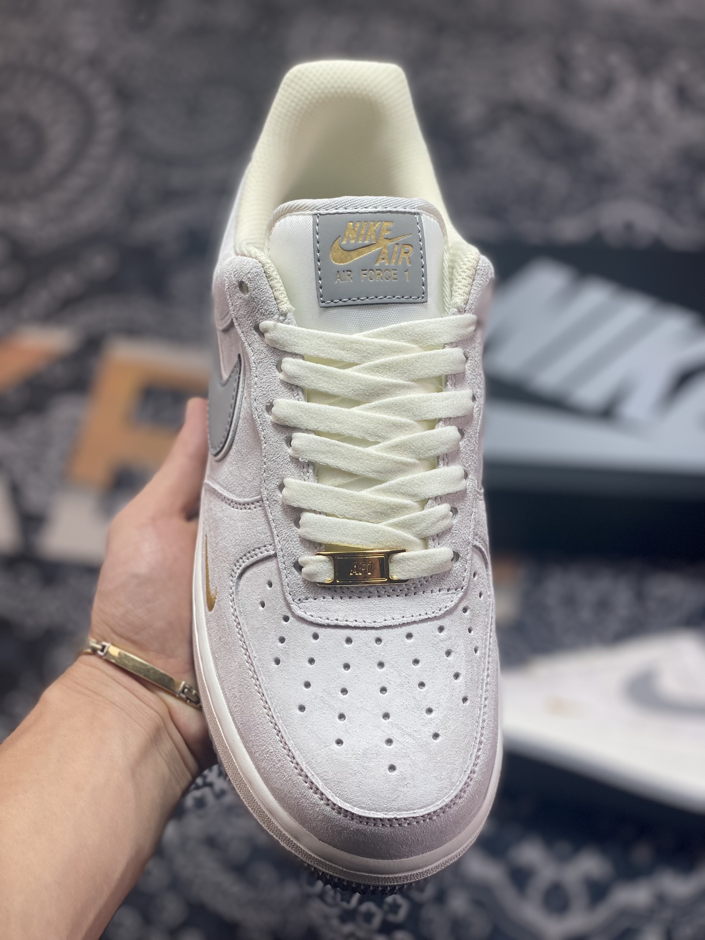 260 Nike Air Force 1′07 Low”Grey/Dark Grey/Gold”空军一号KK5636-610