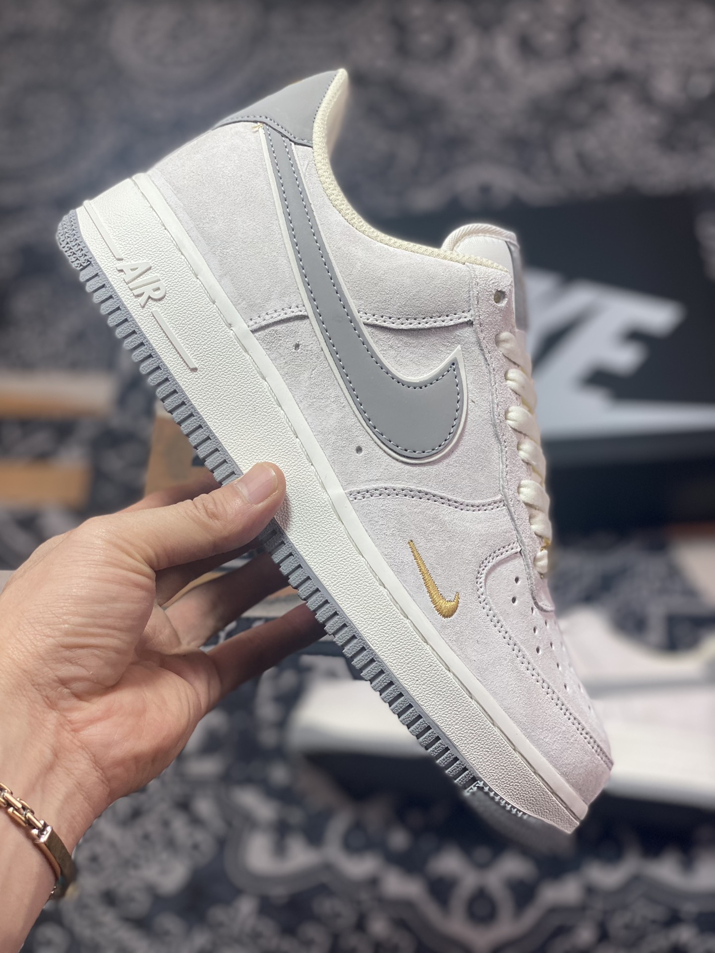 260 Nike Air Force 1′07 Low”Grey/Dark Grey/Gold”空军一号KK5636-610