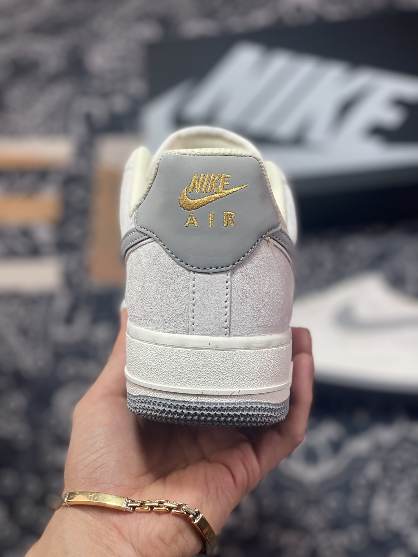 260 Nike Air Force 1′07 Low”Grey/Dark Grey/Gold”空军一号KK5636-610