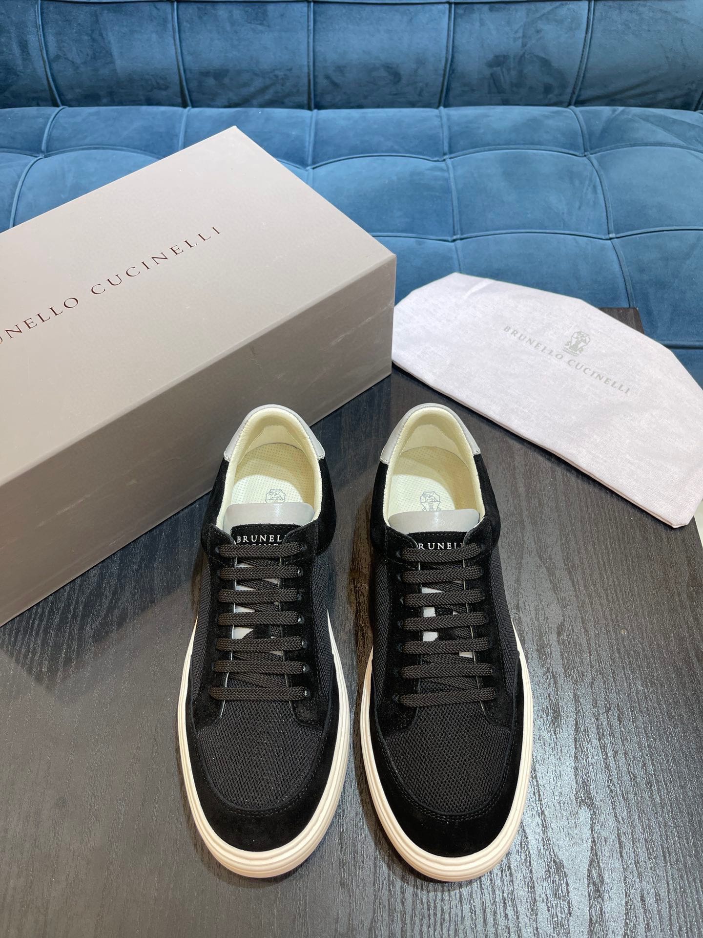 Brunello Cucinelli Primavera/Verano Nuevo Bloqueo de Color Tablero Deportivo Zapatos de Hombre ¡Este