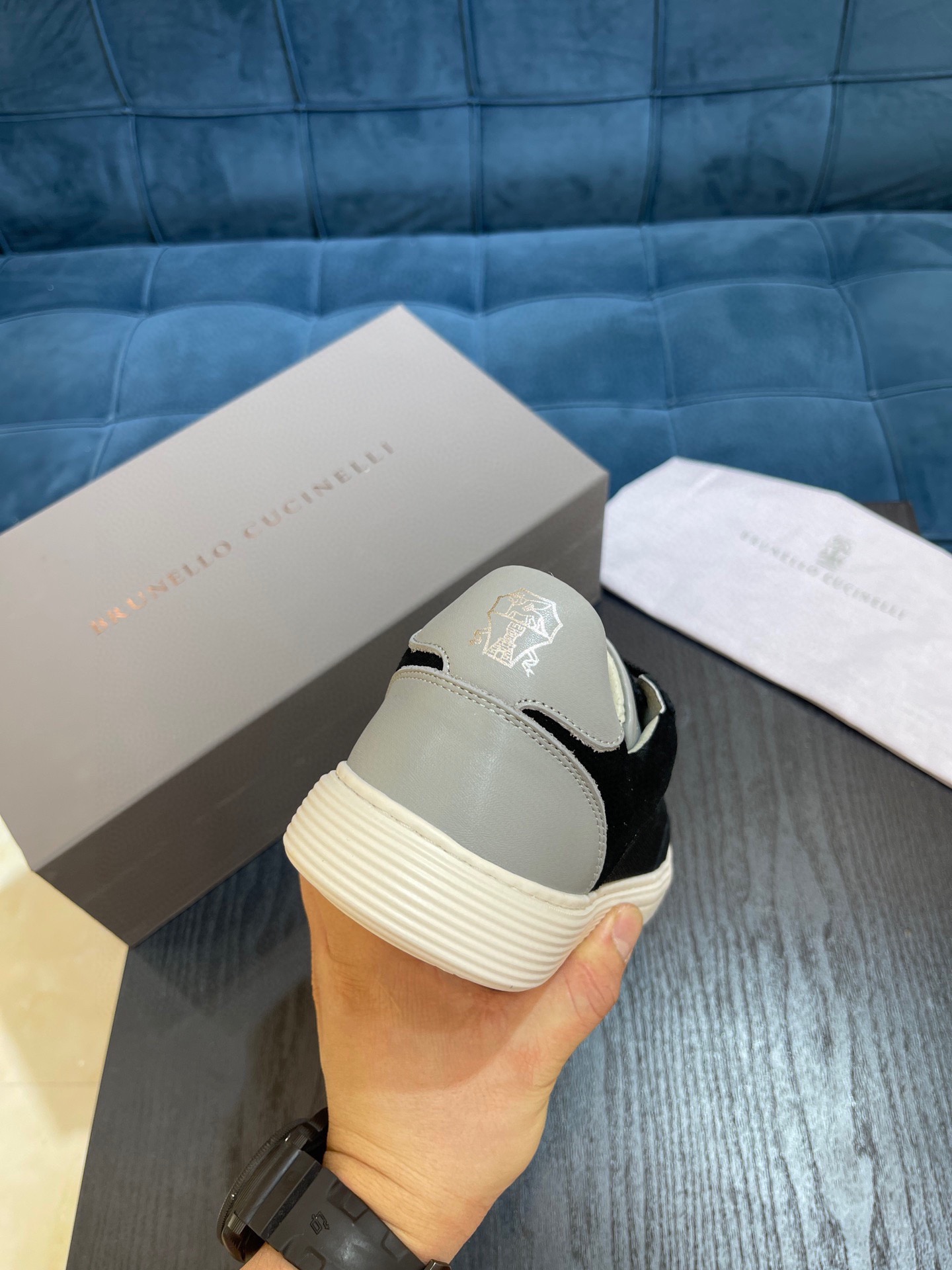 Brunello Cucinelli Primavera/Verano Nuevo Bloqueo de Color Tablero Deportivo Zapatos de Hombre ¡Este