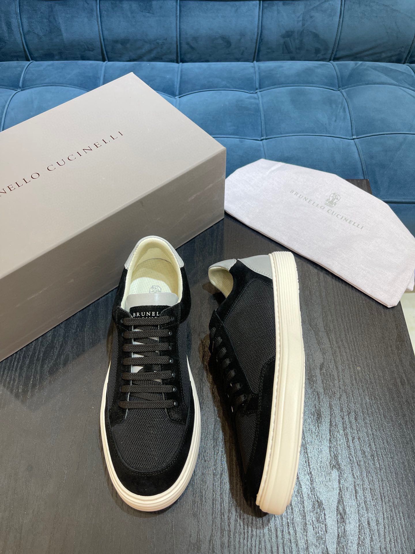 Brunello Cucinelli Primavera/Verano Nuevo Bloqueo de Color Tablero Deportivo Zapatos de Hombre ¡Este