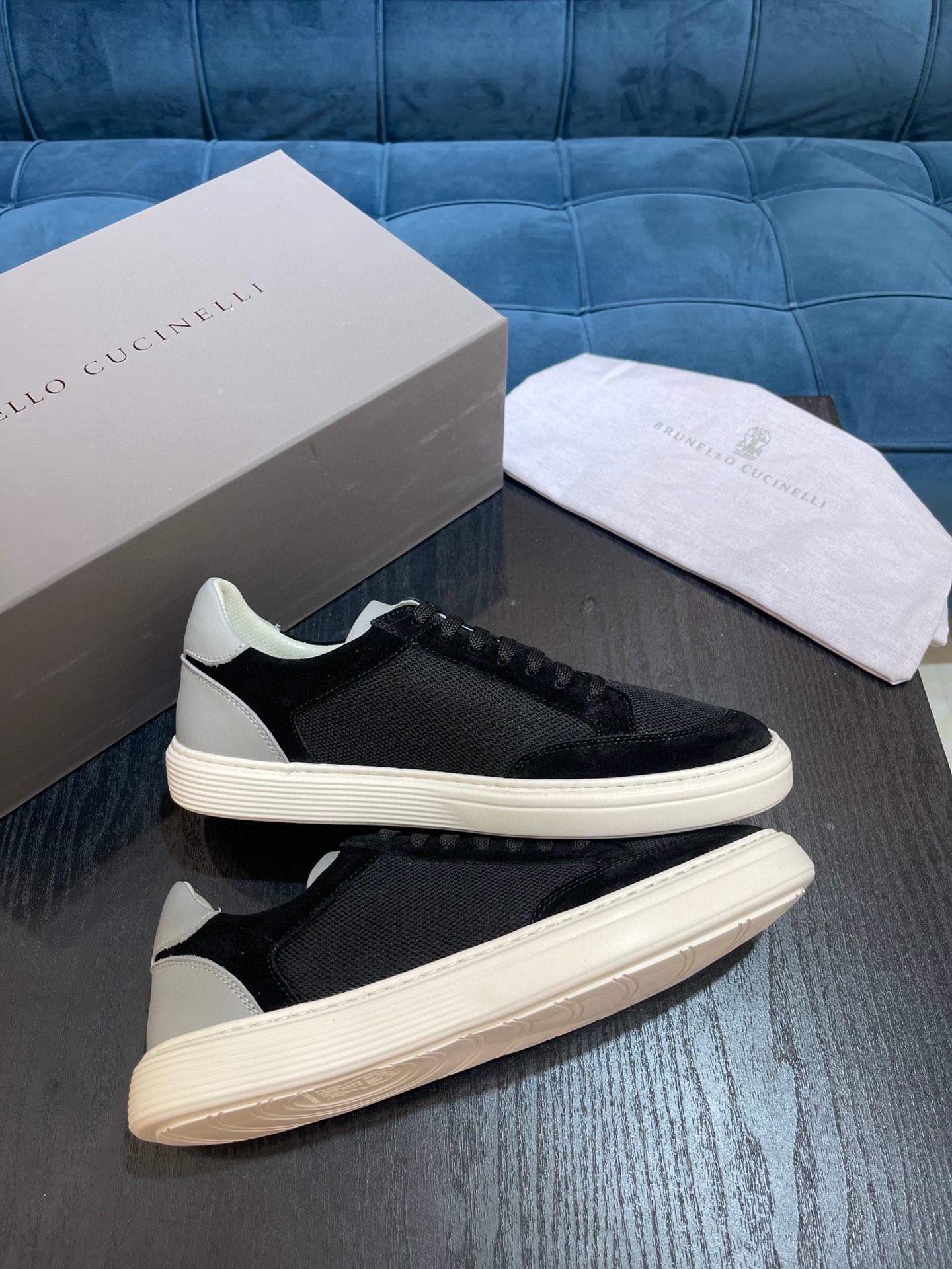 Brunello Cucinelli Primavera/Verano Nuevo Bloqueo de Color Tablero Deportivo Zapatos de Hombre ¡Este