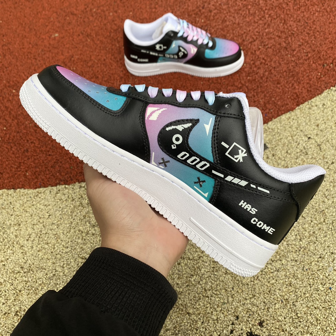 AF1黑粉蓝渐变low尺码36-46