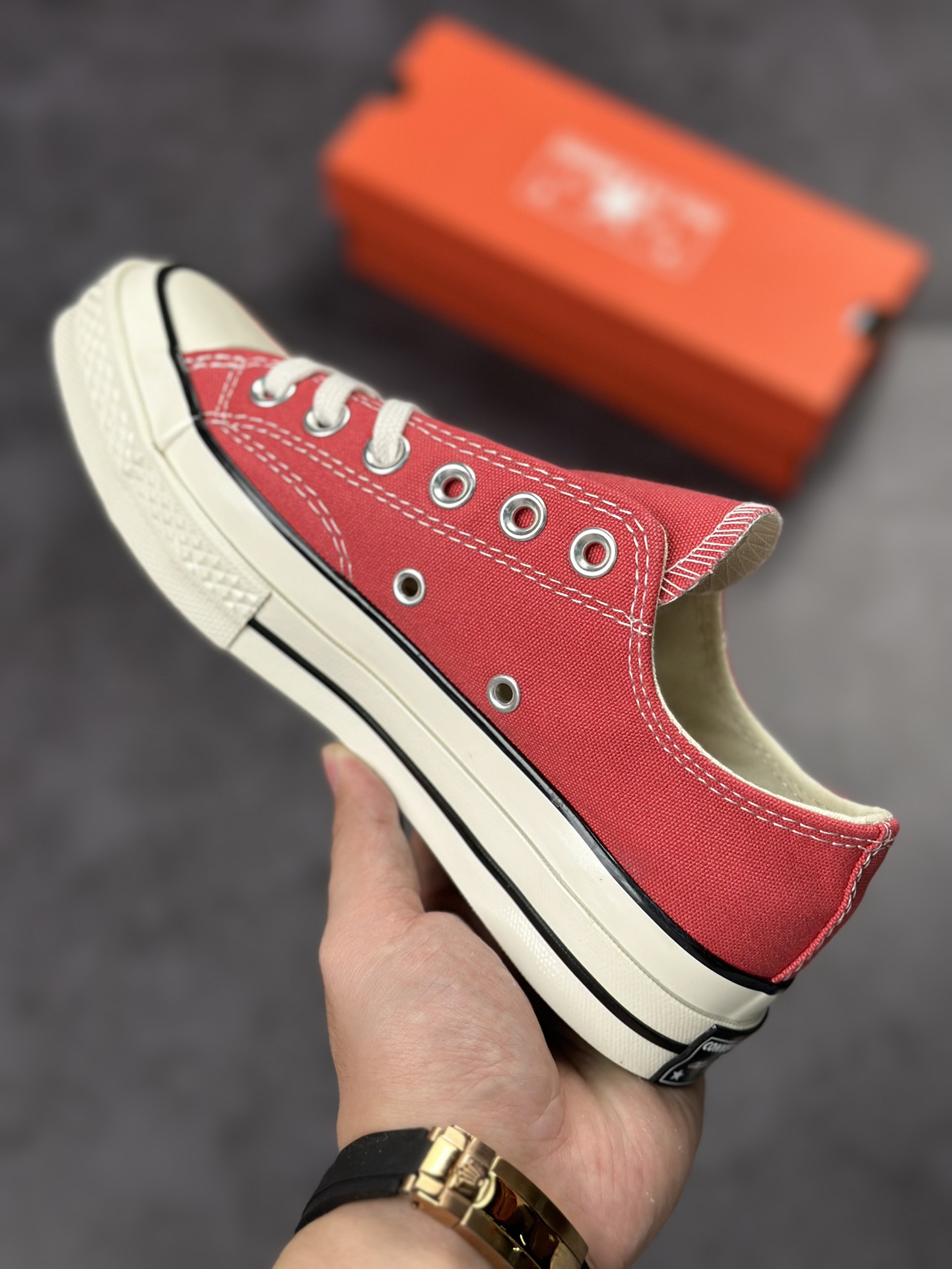 Spring environmental protection new color Converse70s amber red A05114C low help A02767C