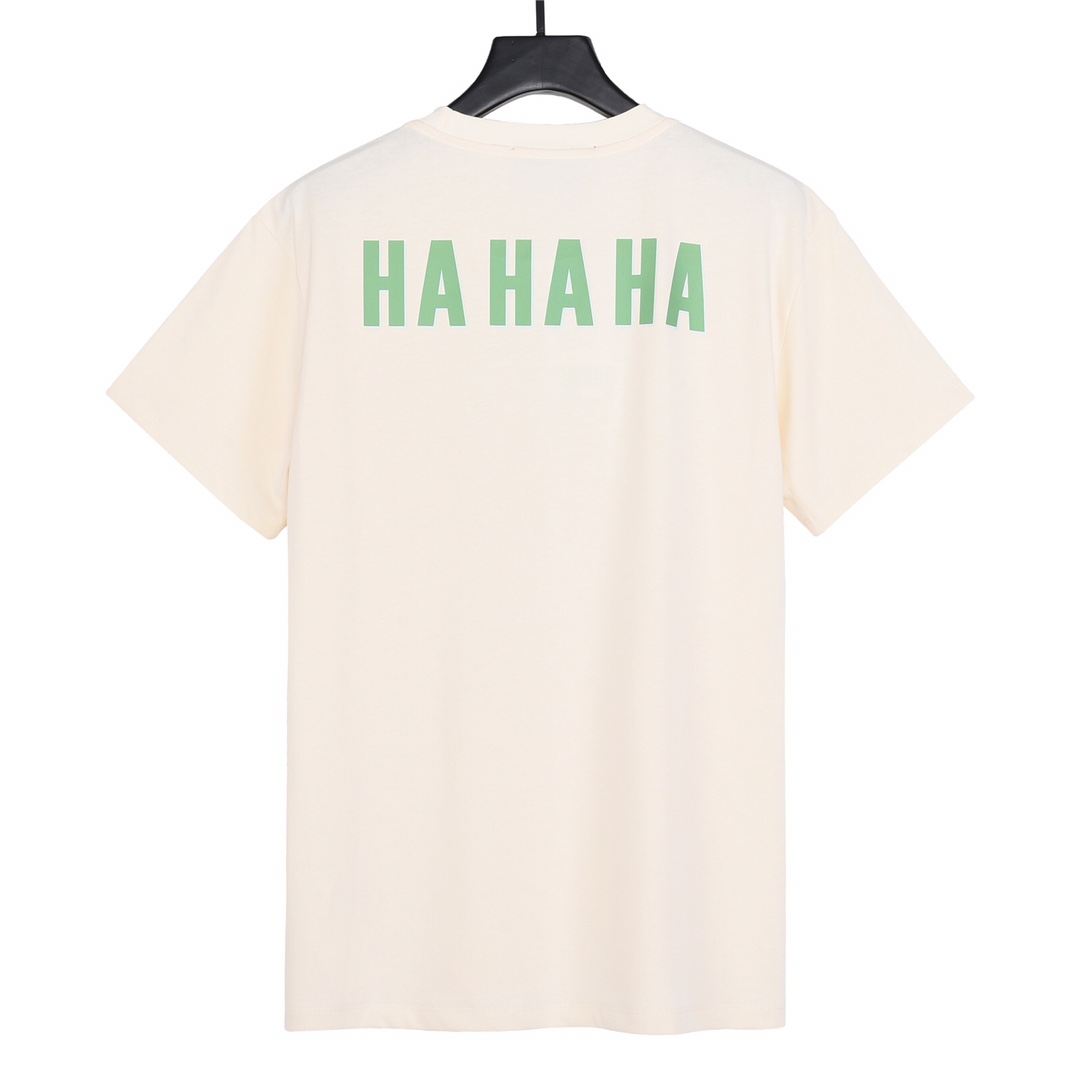 上新160 高端品质 Gucci @haha ha古驰联名限定字母logo圆领短袖
