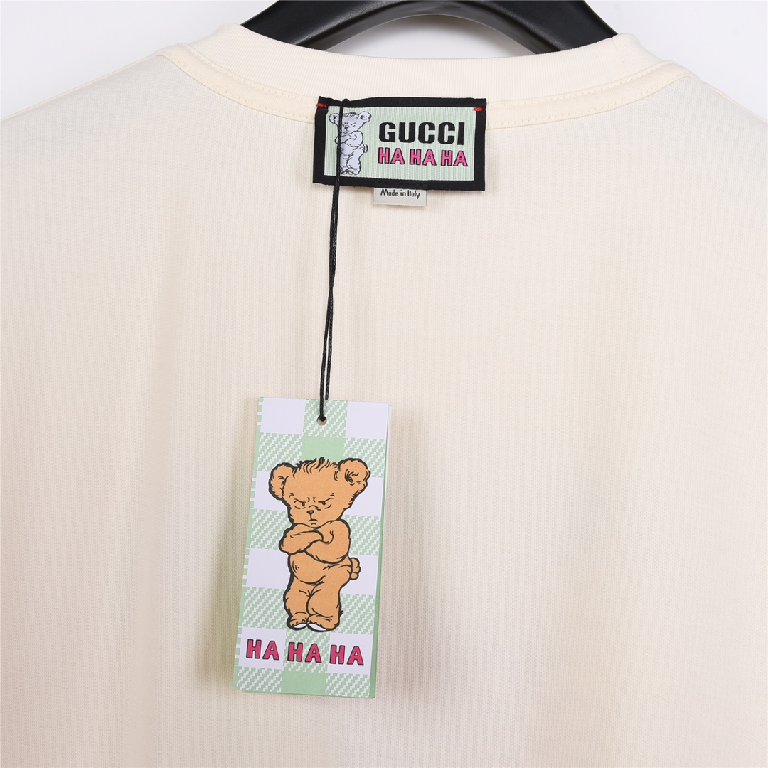 上新170 高端品质 Gucci @haha ha古驰联名限定字母logo圆领短袖