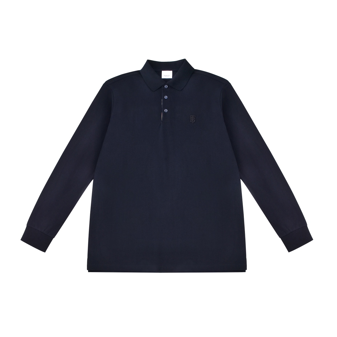 BBR Burberry*2024AW Polo nuevo de manga larga con cuello, con bordado Tajima de las letras TB clásicas, tapeta interior…