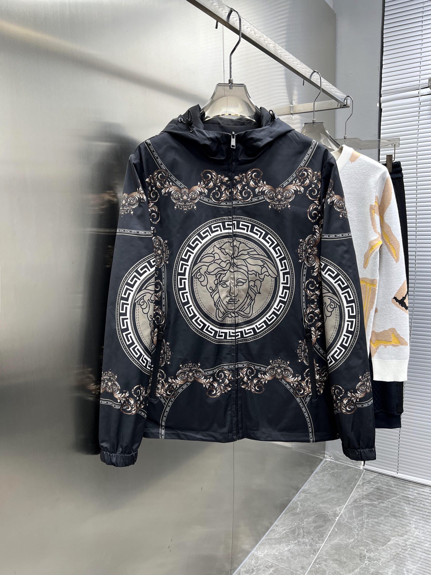 Versace Clothing Coats & Jackets Men Spring/Fall Collection Hooded Top
