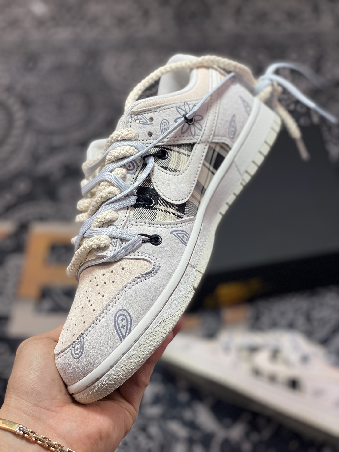 280 Nike SB Dunk Low”Vast Grey/Grey Paisley”扣篮系列低帮DD8338-001