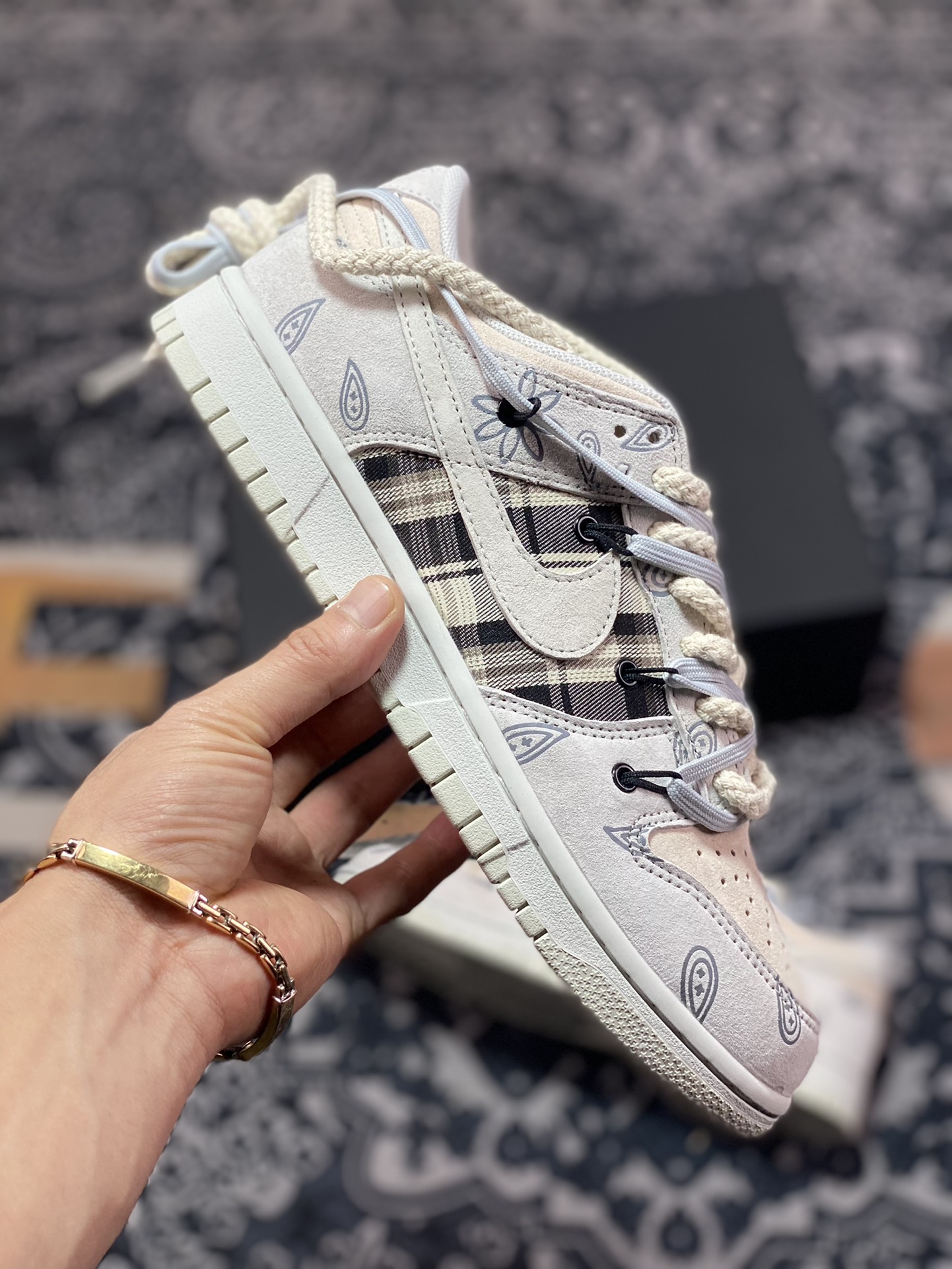 280 Nike SB Dunk Low”Vast Grey/Grey Paisley”扣篮系列低帮DD8338-001