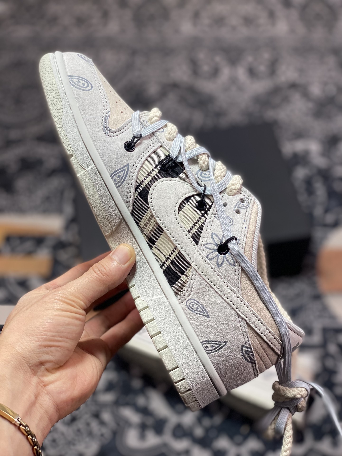 280 Nike SB Dunk Low”Vast Grey/Grey Paisley”扣篮系列低帮DD8338-001