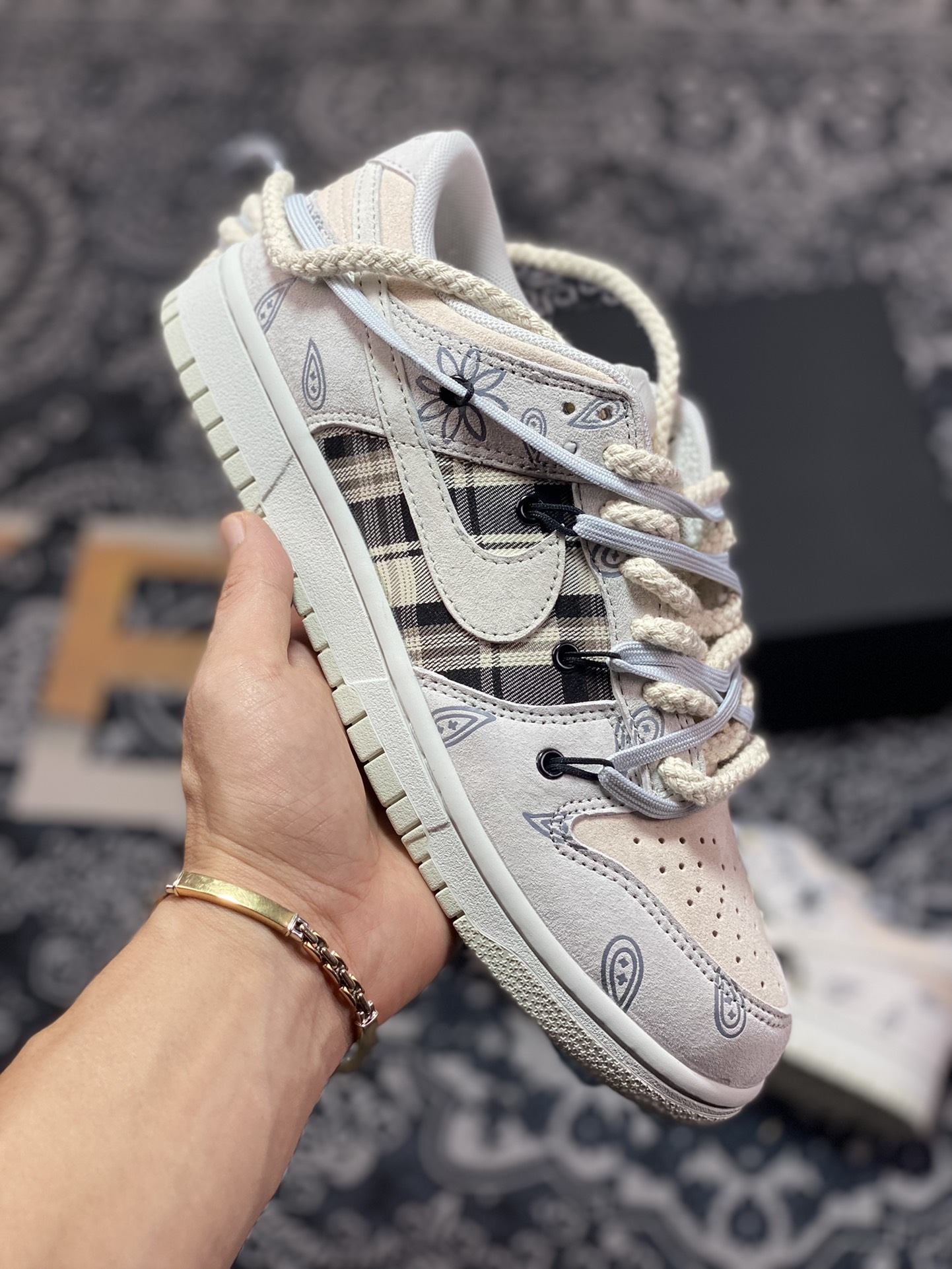 280 Nike SB Dunk Low”Vast Grey/Grey Paisley”扣篮系列低帮DD8338-001