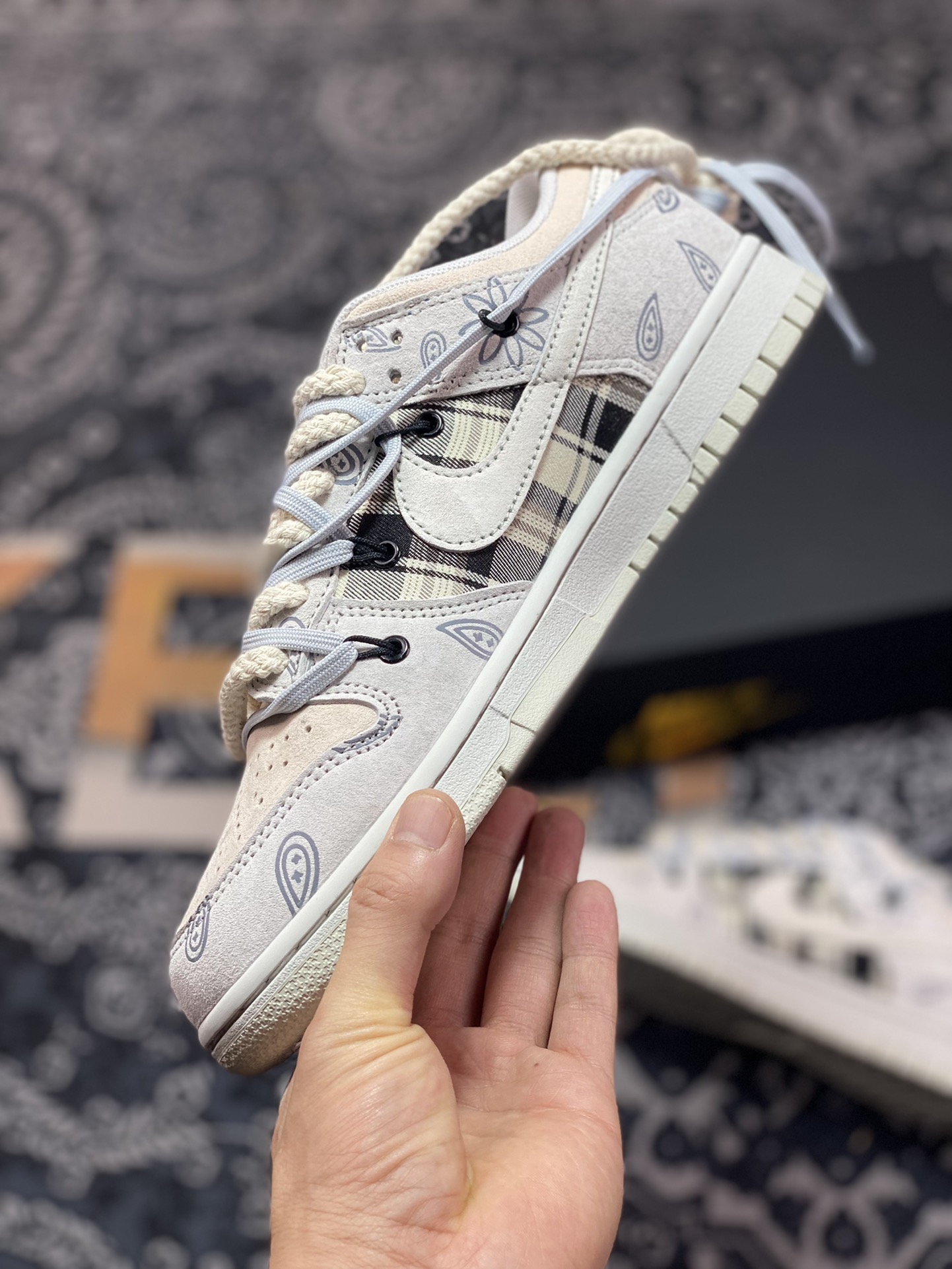 280 Nike SB Dunk Low”Vast Grey/Grey Paisley”扣篮系列低帮DD8338-001