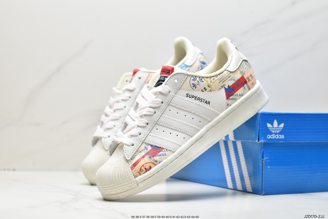 / Clover Adidas Originals Superstar ”Jeans” classic shell head series low help GY9022