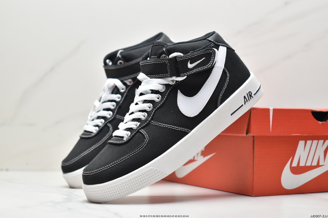 130 耐克Nike Air Force 1 AC 简版空军一号 帆布透气男女中帮经典板鞋630939-301