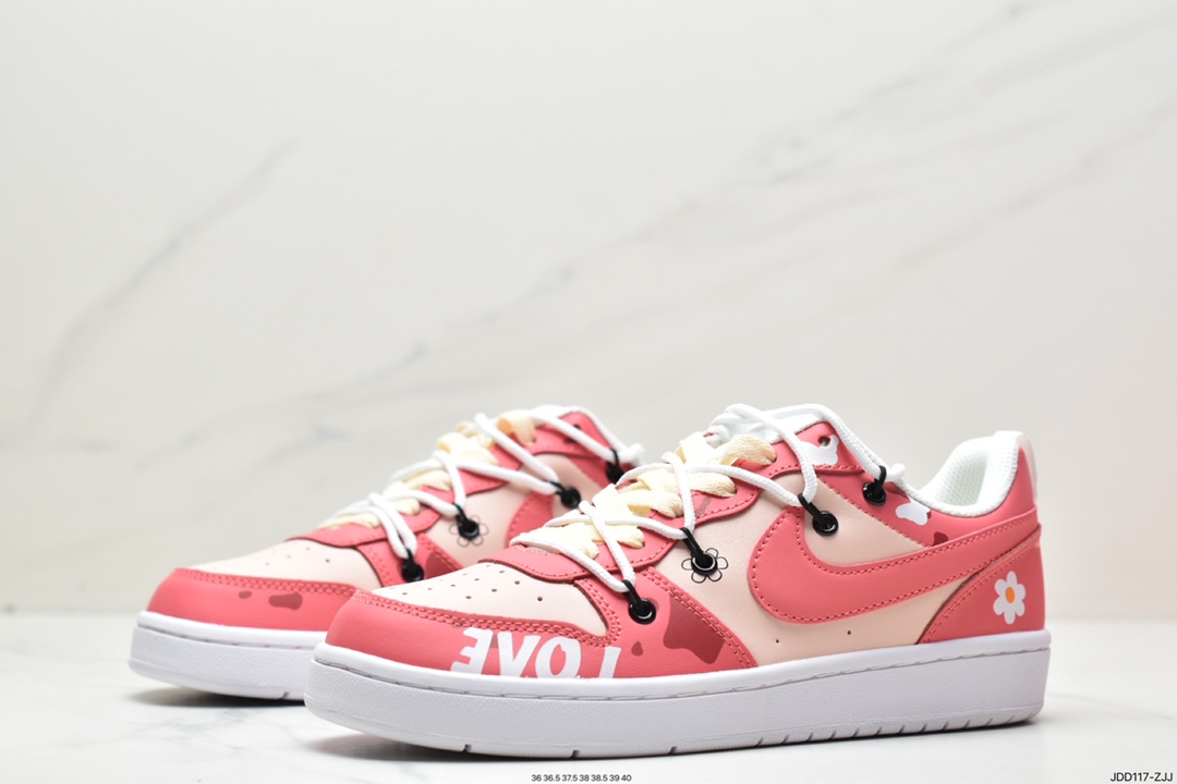 120 耐克NK Court Borough Low 2 （GS）低帮百搭透气休闲运动板鞋BQ5448-115
