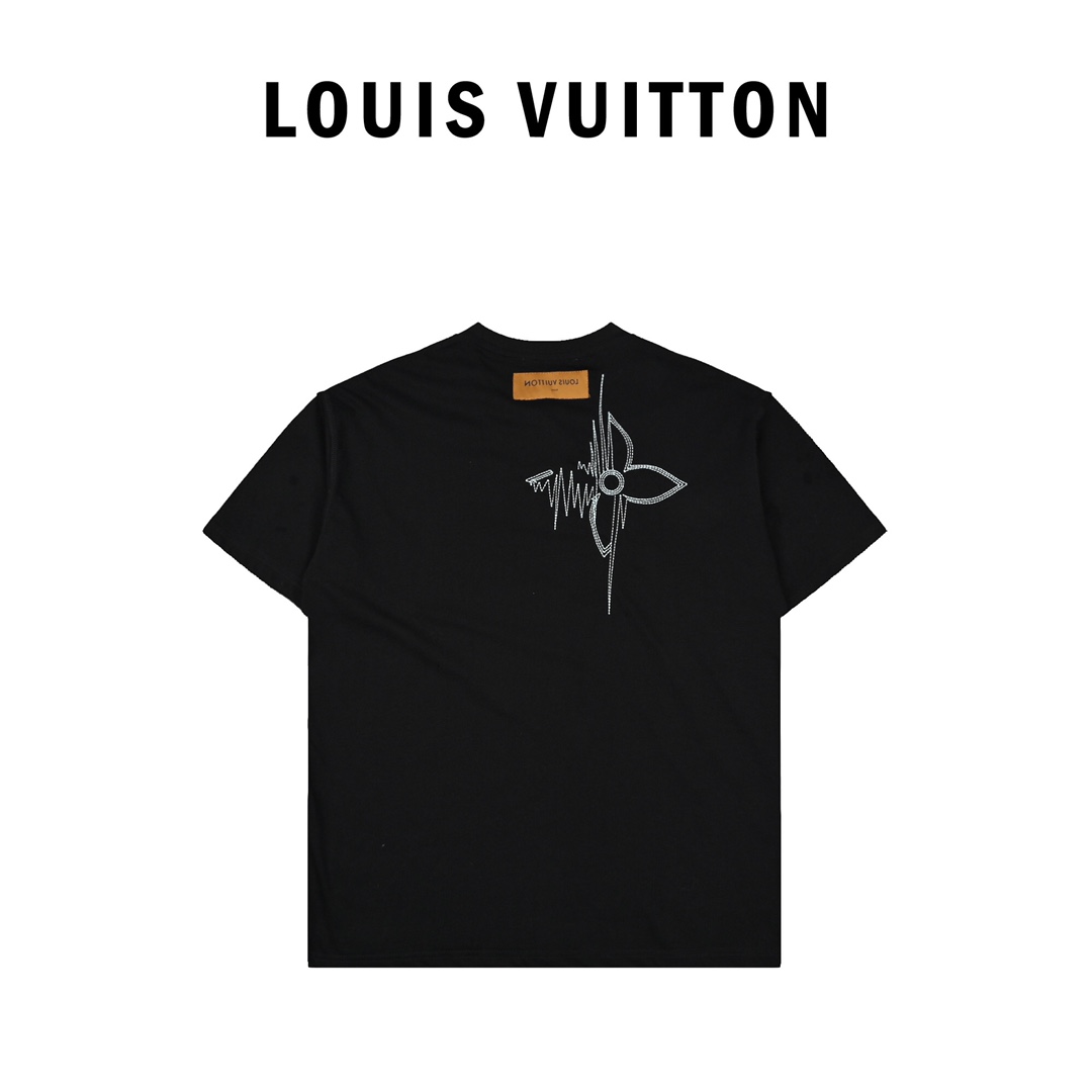 170 LOUIS VUITTON SS23 图案印花圆领短袖T恤