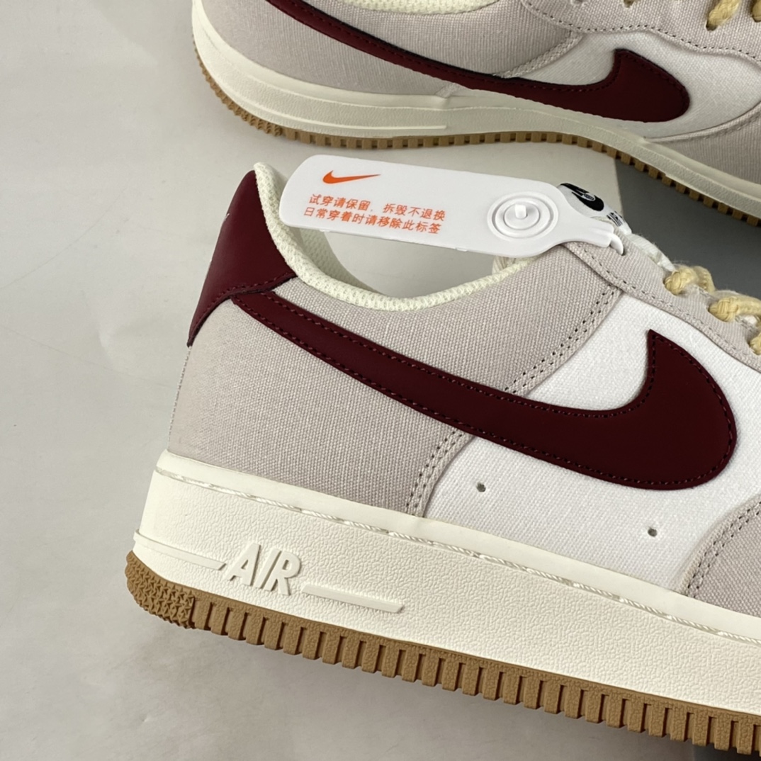 P200 Nike Air Force 1'07 Low 米红色 布面空军一号休闲板鞋 DG2296-019