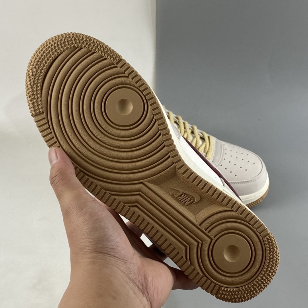 P200 Nike Air Force 1'07 Low 米红色 布面空军一号休闲板鞋 DG2296-019