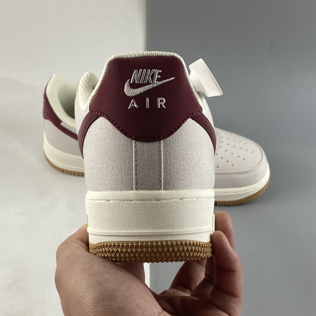 P200 Nike Air Force 1'07 Low 米红色 布面空军一号休闲板鞋 DG2296-019