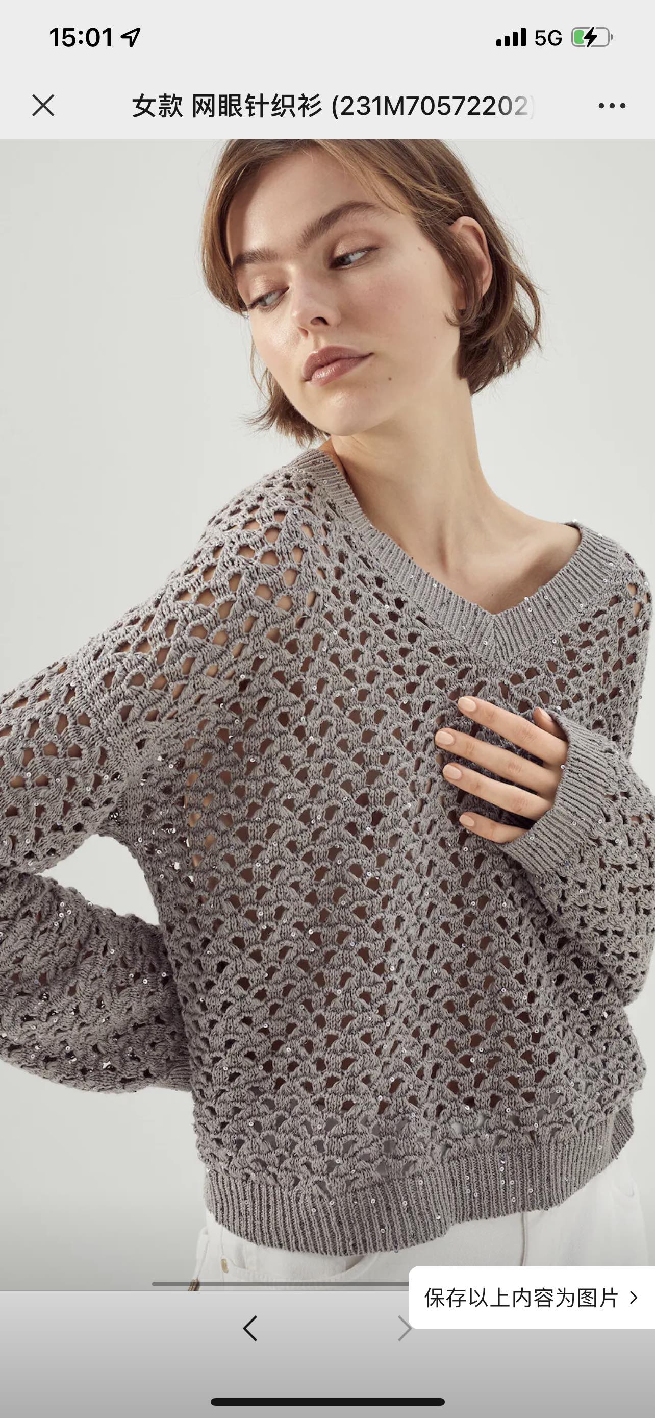 Brunello Cucinelli Shimmering Mesh Knit Top in Cotton, Linen, and Silk 5 i1676088884 3828 4