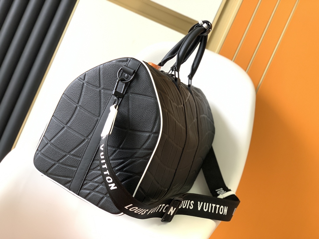 M21382 Black Full-Leather Travel Bag Series - Bag 2