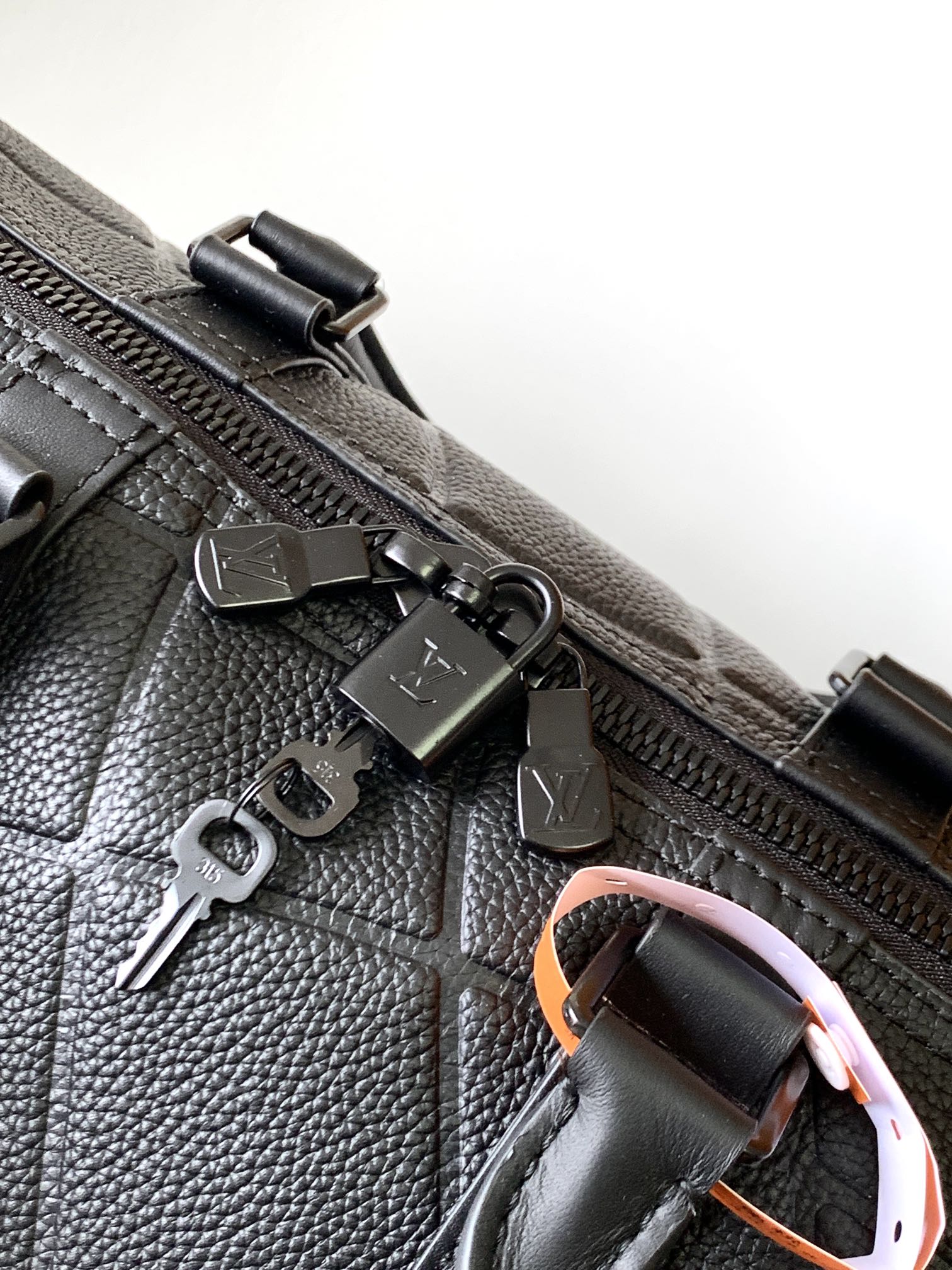 M21382 Black Full-Leather Travel Bag Series - Bag 4