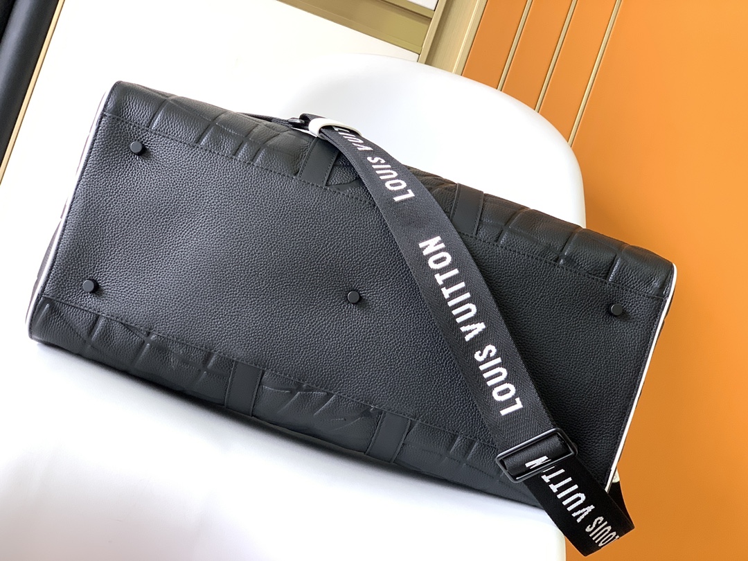 M21382 Black Full-Leather Travel Bag Series - Bag 5