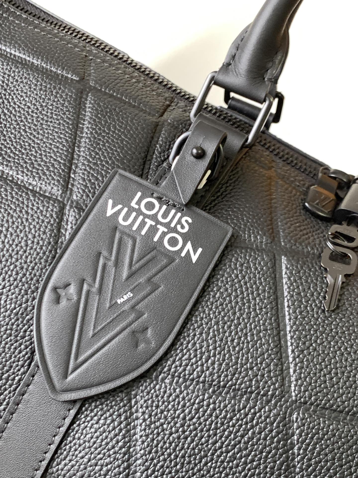 M21382 Black Full-Leather Travel Bag Series - Bag 6