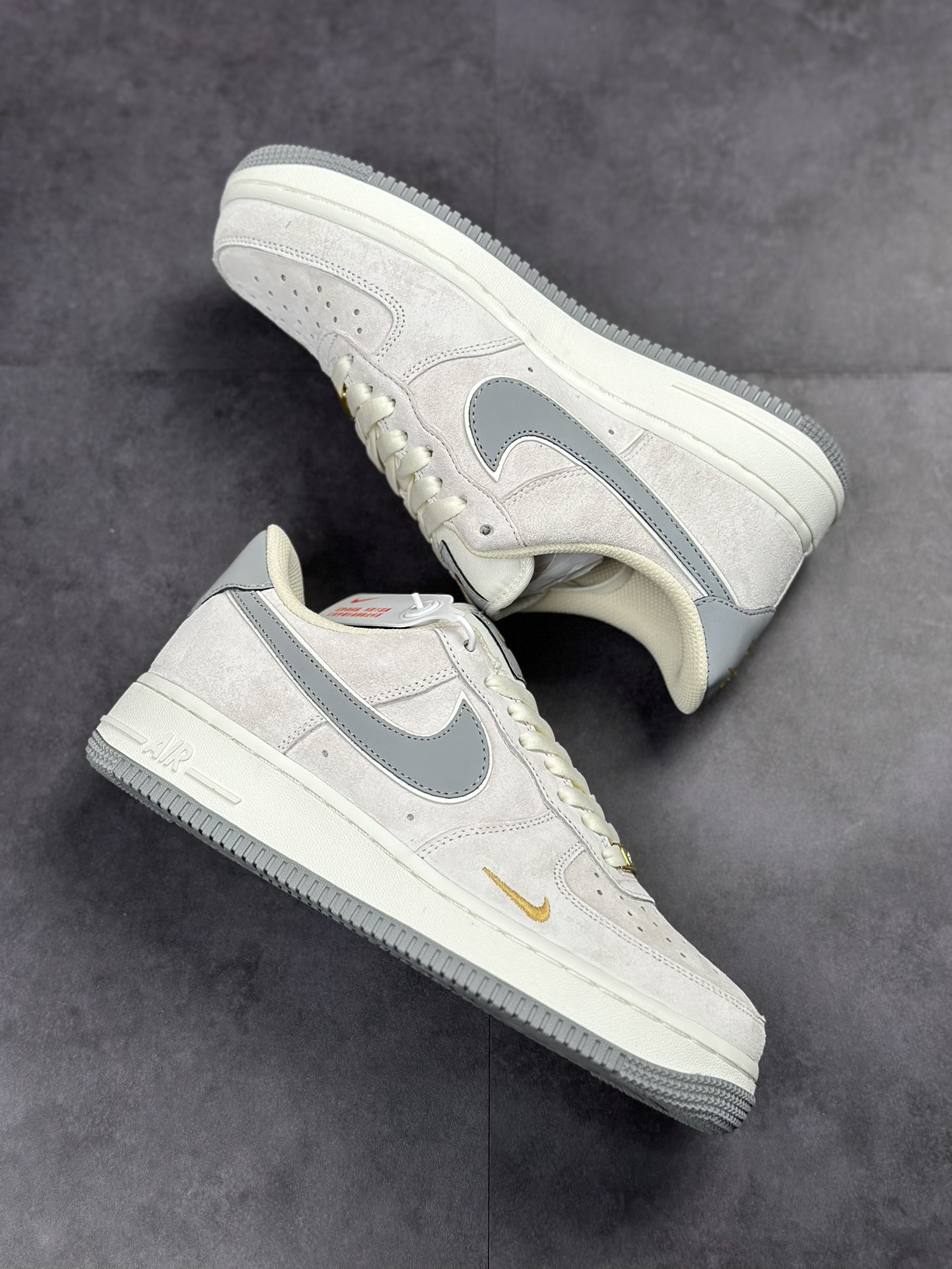 Nike Air Force 1 Low 07 gray suede small hook KK5636-610