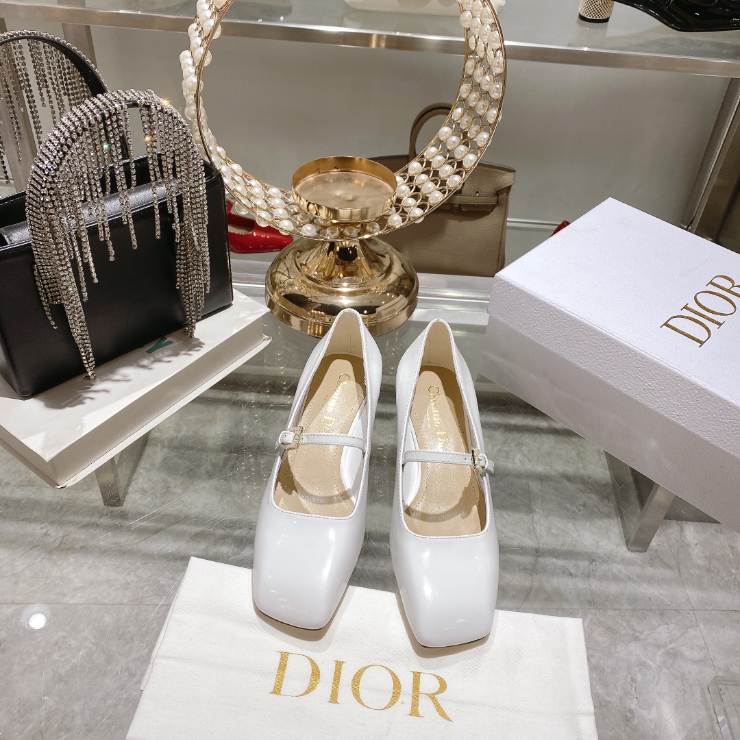 Dior Single Layer Shoes Genuine Leather Sheepskin Spring Collection