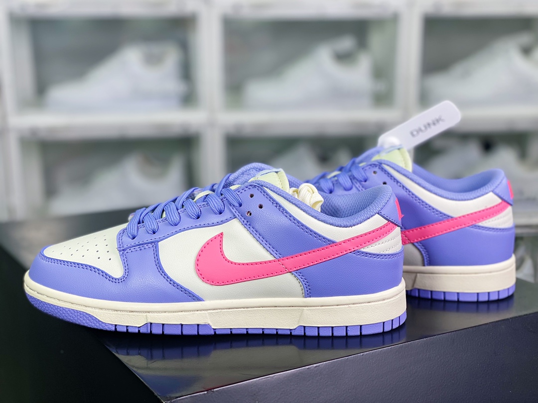 220  SB Dunk Low扣篮系列低帮休闲运动滑板板鞋“白蓝粉”DD1503-500