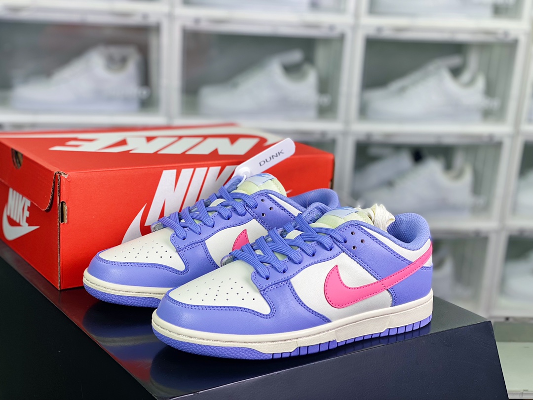220  SB Dunk Low扣篮系列低帮休闲运动滑板板鞋“白蓝粉”DD1503-500
