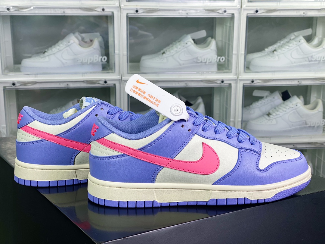 220  SB Dunk Low扣篮系列低帮休闲运动滑板板鞋“白蓝粉”DD1503-500