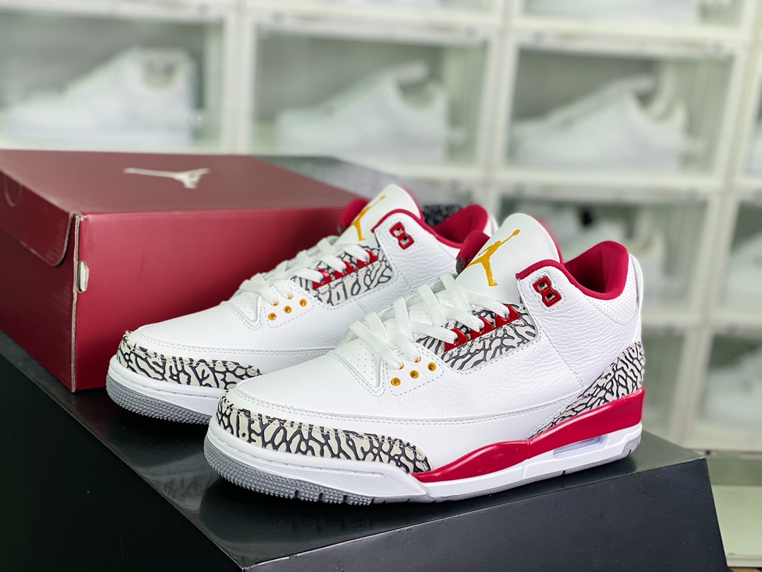 300 Air Jordan 3 Retro”Cardinal Red”迈克尔·乔丹AJ3代中帮CT8532-126