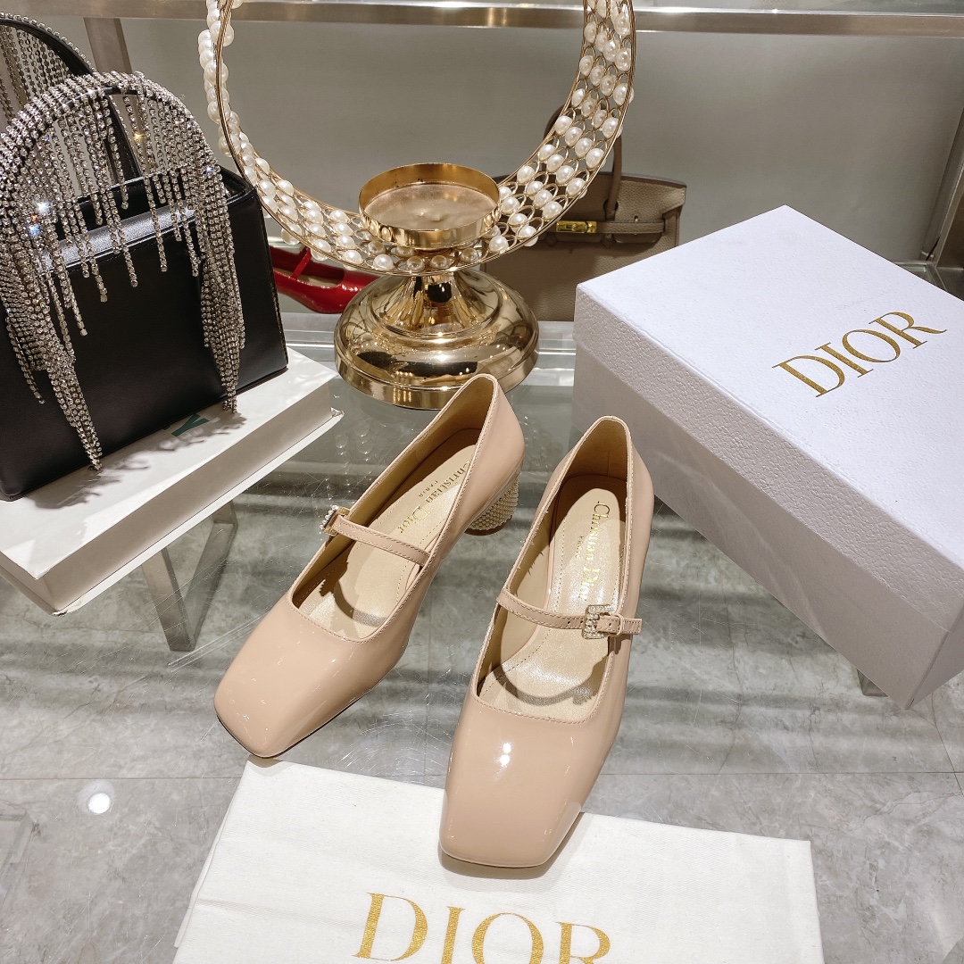 Dior Single Layer Shoes Genuine Leather Sheepskin Spring Collection
