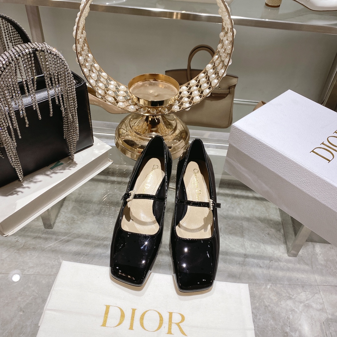 Dior Single Layer Shoes Genuine Leather Sheepskin Spring Collection