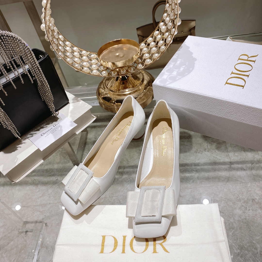 Dior Sandals Single Layer Shoes Black Genuine Leather Sheepskin Spring Collection