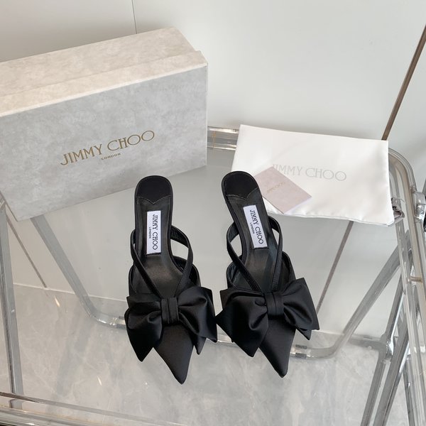 Jimmy Choo Shoes High Heel Pumps Gauze Genuine Leather Lambskin Sheepskin Silk Spring/Summer Collection
