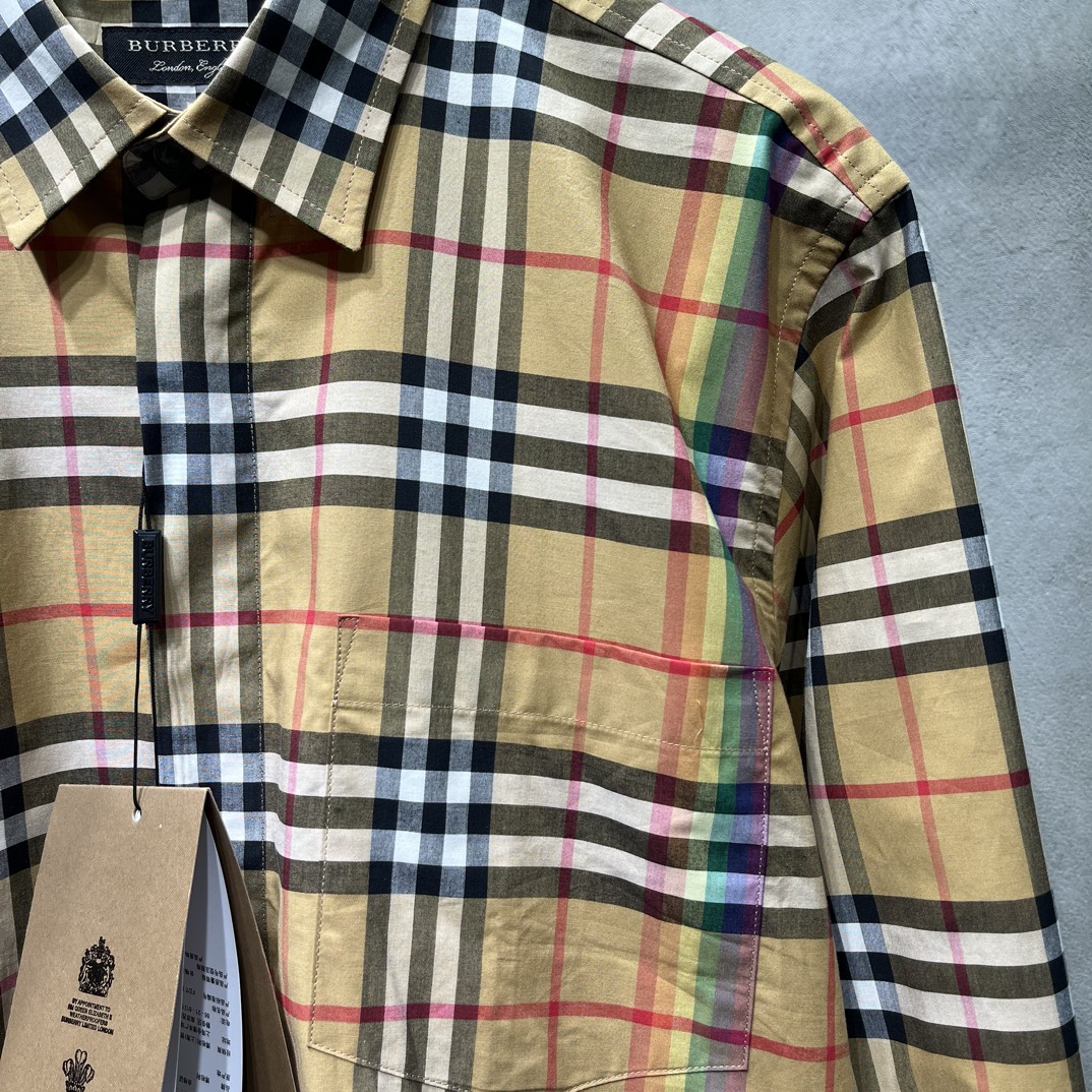BBR彩虹🌈格纹府绸长袖衬衫 码数S-XXL 4