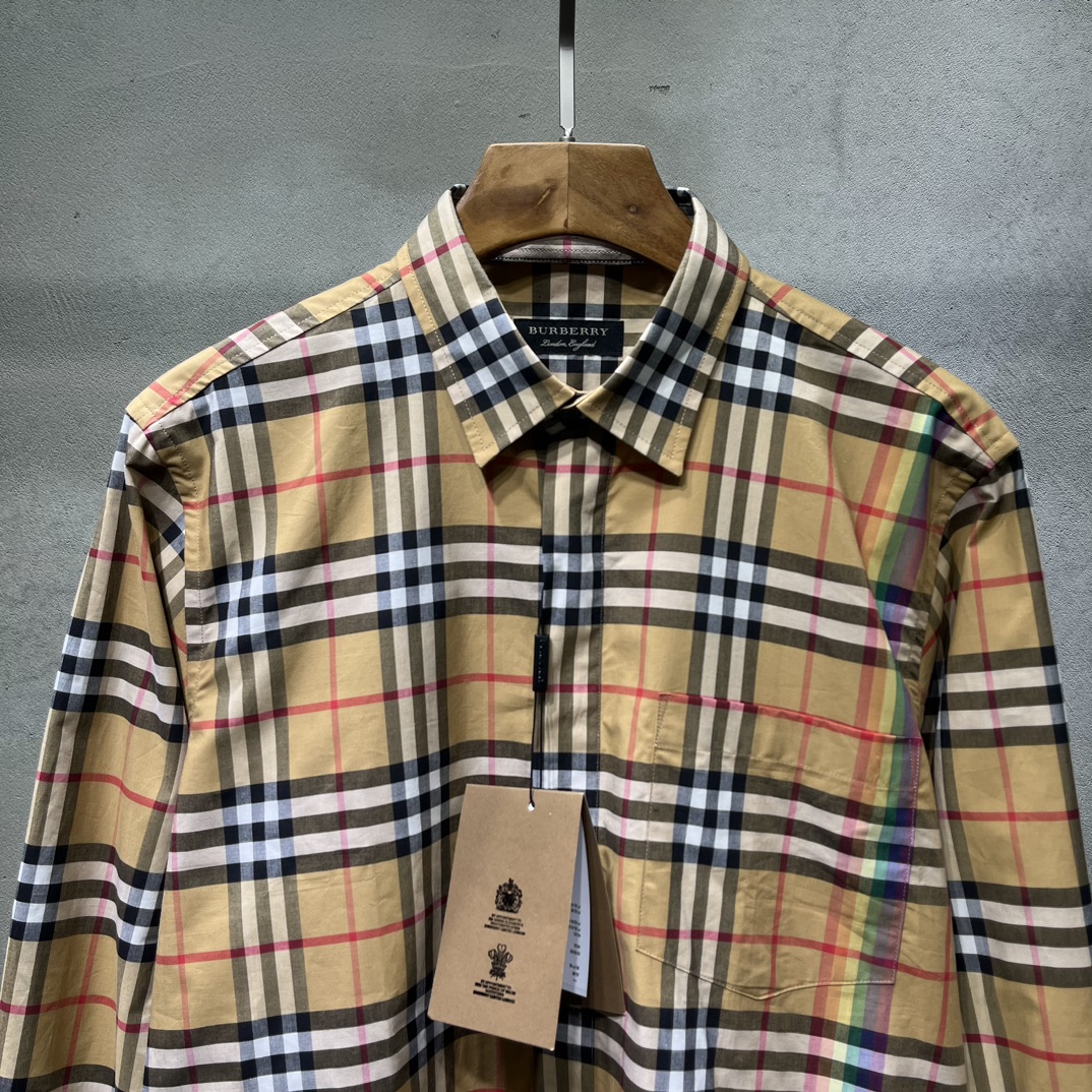 BBR彩虹🌈格纹府绸长袖衬衫 码数S-XXL 3