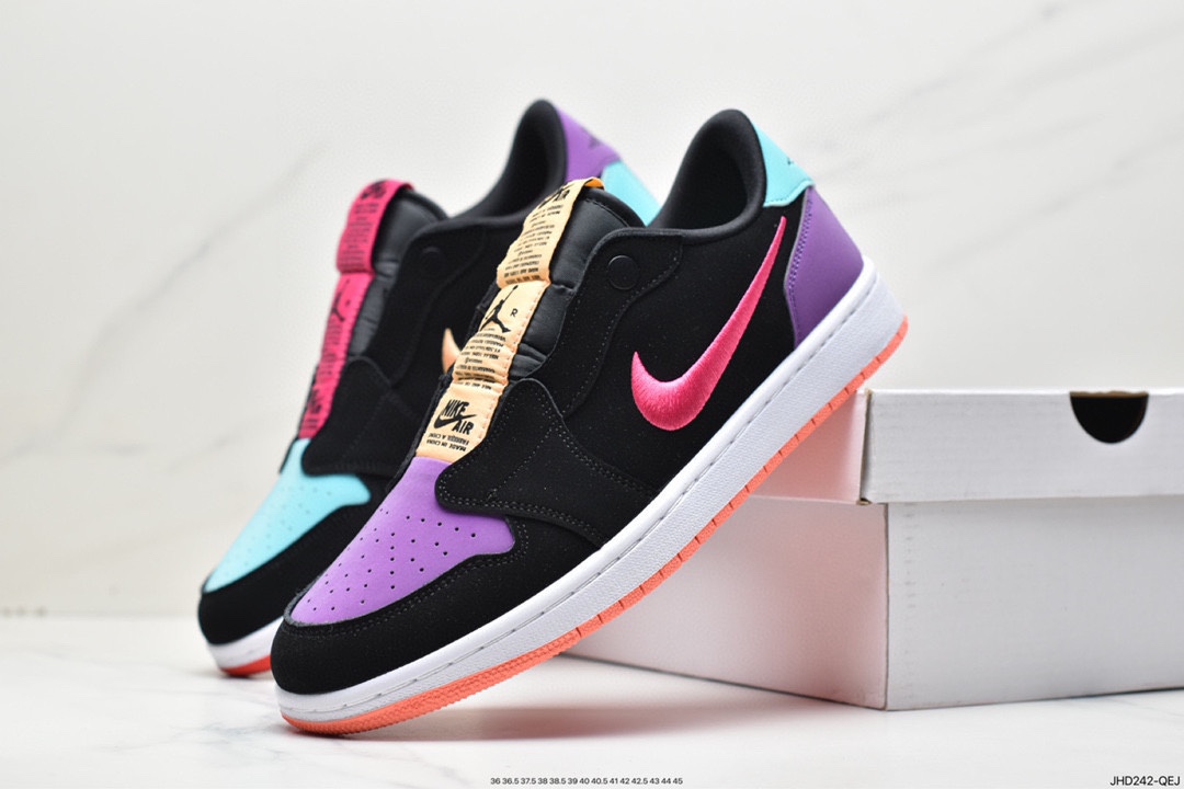 190 Nike Air Jordan 1 Retro Low Slip”Black Toe”迈克尔·乔丹aj1低帮AV3918-198